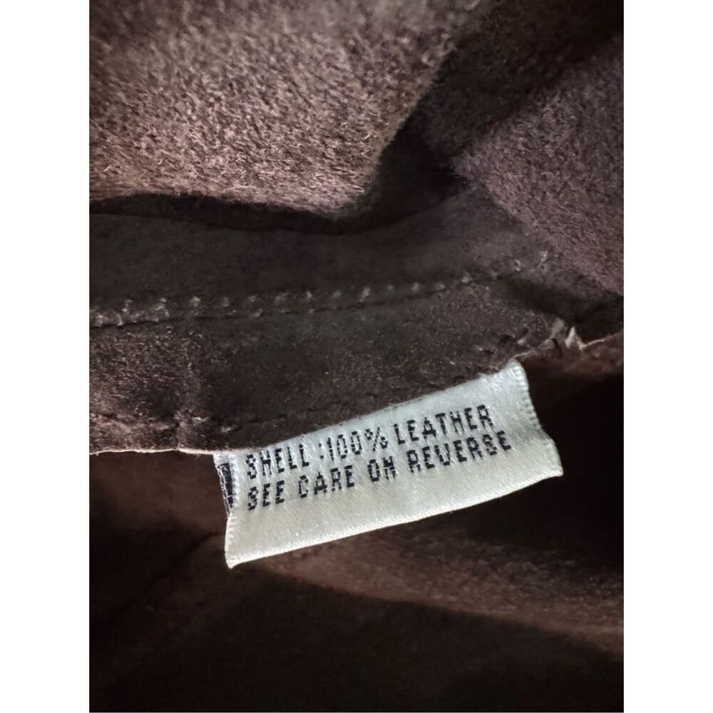 Vtg Wet Seal 100% Leather Suede Chocolate Brown Mini Skirt Y2K‎ Sz 3/25 Small - Picture 7 of 10